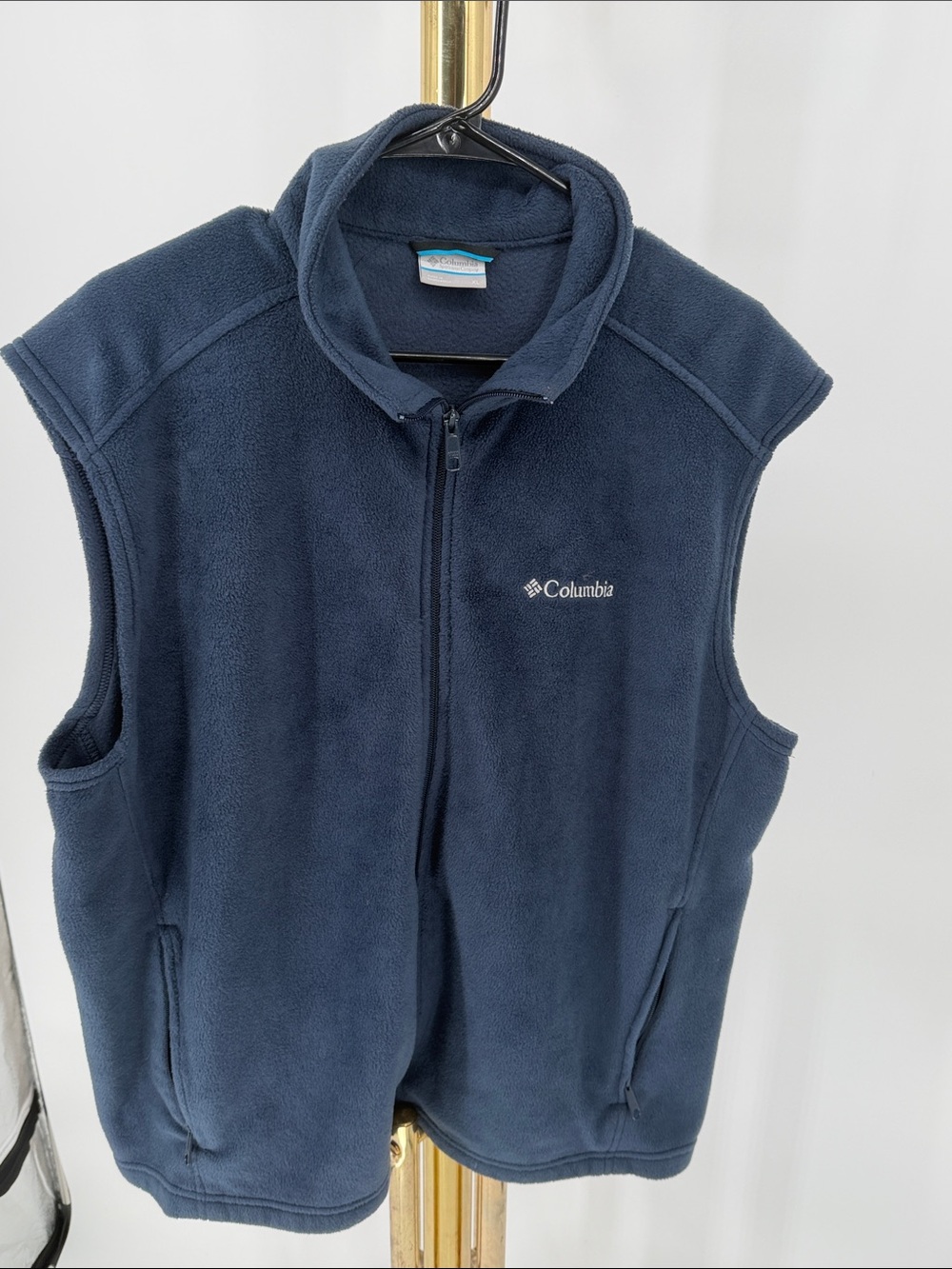Columbia Men's Navy Fleece Vest - Warm Layering Zip Vest